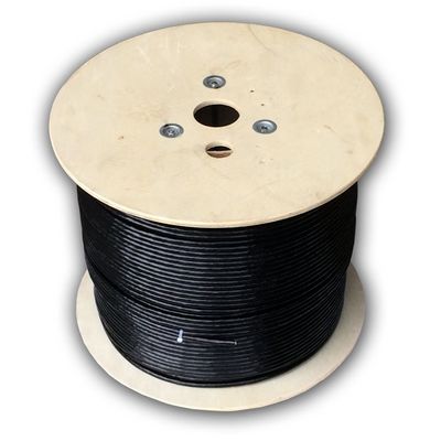 DATACOM S/FTP drát CAT7 PE,Fca 500m cívka, plášť černý OUTDOOR