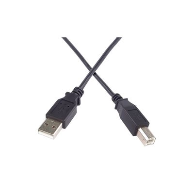 PremiumCord kabel USB-A - USB-B 5m černý