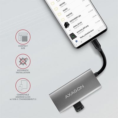 AXAGON HMC-4G2 USB-C 3.2 Gen 2 hub Speedster