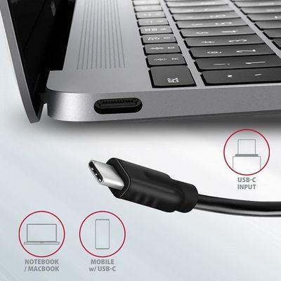 AXAGON HMC-5G2, USB 10Gb/s hub, porty 2x USB-A, 2x USB-C, HDMI 4k/60, PD 100W, kabel USB-C 13cm