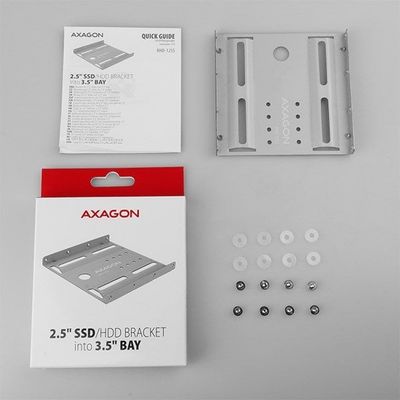 AXAGON RHD-125S, kovový rámeček pro 1x 2.5 HDD/SSD do 3.5 pozice, šedý