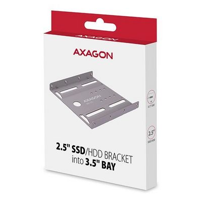 AXAGON RHD-125S, kovový rámeček pro 1x 2.5 HDD/SSD do 3.5 pozice, šedý