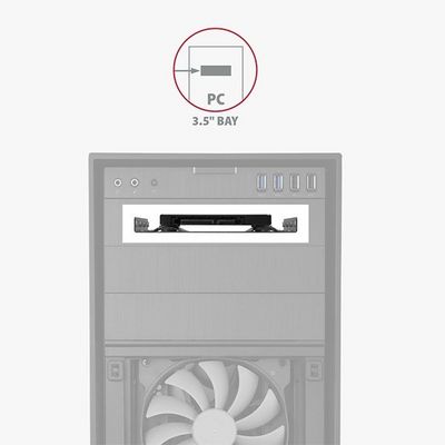 AXAGON RHD-125S, kovový rámeček pro 1x 2.5 HDD/SSD do 3.5 pozice, šedý