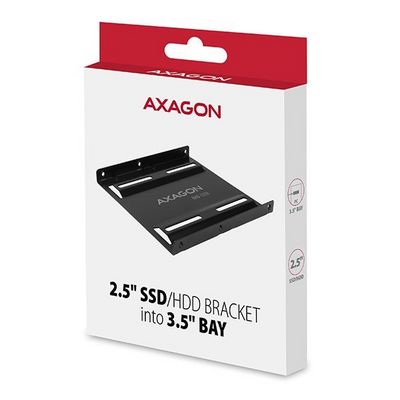 AXAGON RHD-125B, kovový rámeček pro 1x 2.5 HDD/SSD do 3.5 pozice, černý