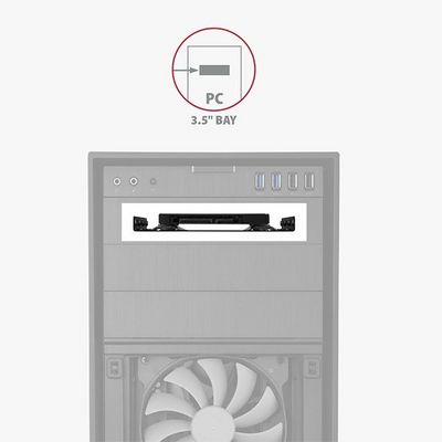 AXAGON RHD-125B, kovový rámeček pro 1x 2.5 HDD/SSD do 3.5 pozice, černý
