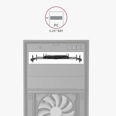 AXAGON RHD-435, kovový rámeček pro 4x 2.5 nebo 2x 2.5 HDD/SSD a 1x 3.5 HDD do 5.25 pozice