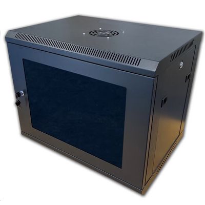DATACOM 19 rozvaděč 9U/450 mm BK (sklo) černý