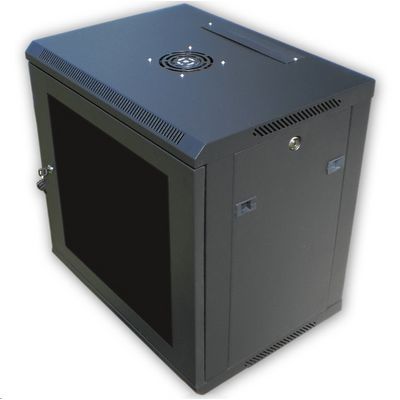 DATACOM 19 rozvaděč 12U/450 mm BK sklo/černý