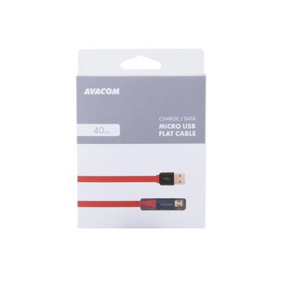 AVACOM MIC-40R kabel USB - Micro USB, 40cm, červená