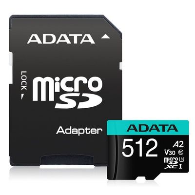 ADATA Premier Pro microSDXC 512GB Class 10 UHS-I U3 100/80MB/s + SD adaptér