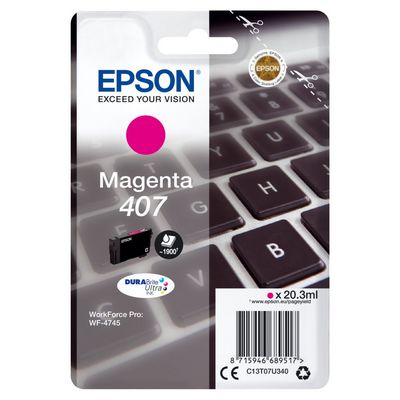 Epson 407 - purpurová - originál - inkoustová cartridge