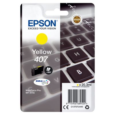 Epson 407 - žlutá - originál - inkoustová cartridge