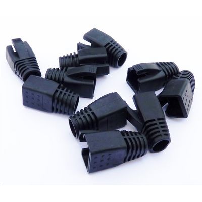 DATACOM Návlek pro plug RJ45 (CAT6A,CAT7) černý (10ks)
