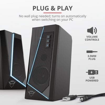 Trust GXT 609 Zoxa RGB, 2.0/6W