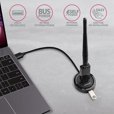 AXAGON HUE-P1A, 4x USB 3.2 Gen 1 ROUND hub