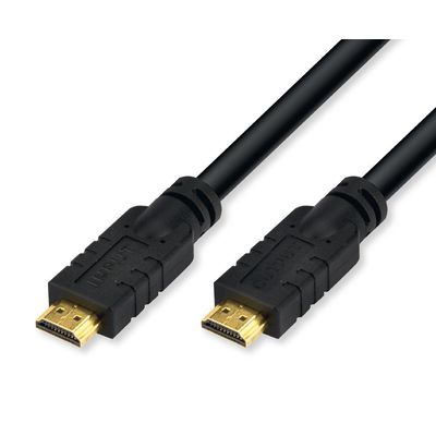 PremiumCord HDMI High Speed with Ether.4K@60Hz kabel se zesilovačem,15m, 3x stínění, M/M, zlacené konektory,