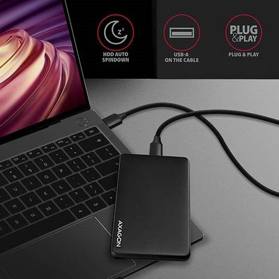 AXAGON EE25-SL, USB 3.2 Gen 1 - SATA 6G, 2.5 SLIDE box