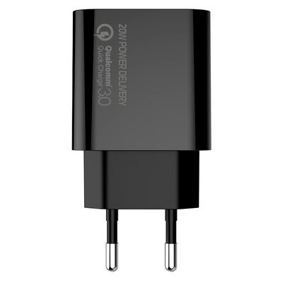 ColorWay AC nabíječka USB a USB-C 20W, černý