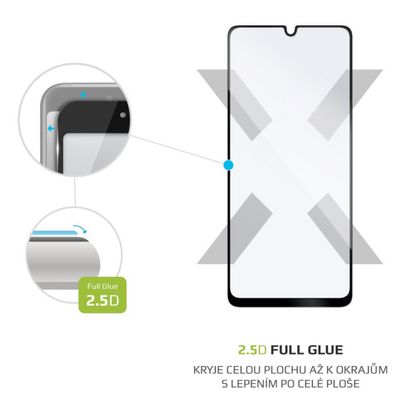 Ochranné tvrzené sklo FIXED Full-Cover pro Samsung Galaxy A32, lepení přes celý displej, černé