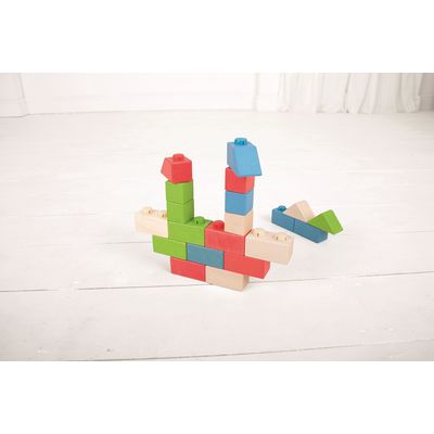 Bigjigs Baby Dřevěné Spojkostky Primary set
