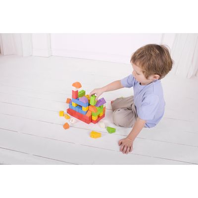 Bigjigs Baby Dřevěné Spojkostky Primary set