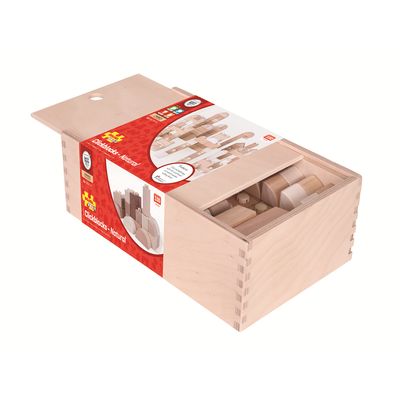 Bigjigs Baby Dřevěné Spojkostky - Natur set 100 kusů