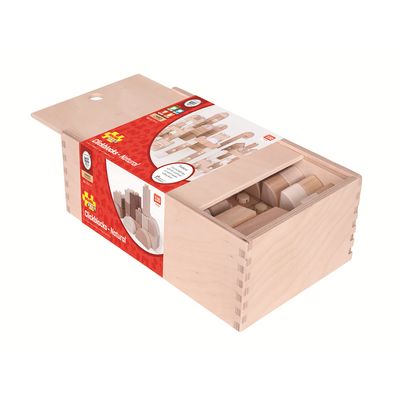Bigjigs Baby Dřevěné Spojkostky - Natur set 100 kusů