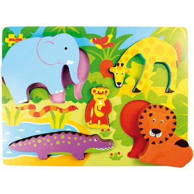 Bigjigs Toys Vkládací puzzle safari