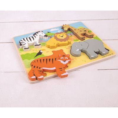 Bigjigs Toys Vkládací puzzle safari