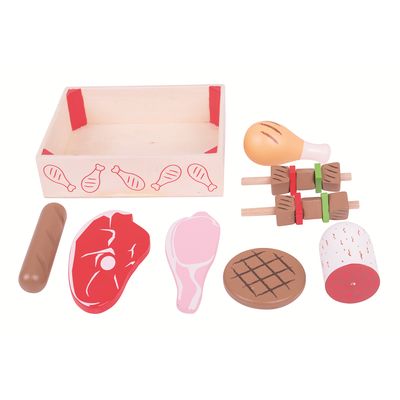 Bigjigs Toys Dřevěné uzeniny v krabičce