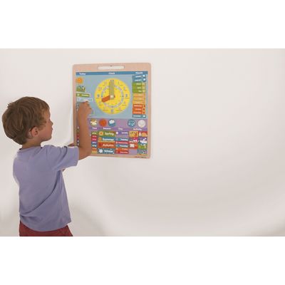 Bigjigs Toys Anglický magnetický kalendář s hodinami