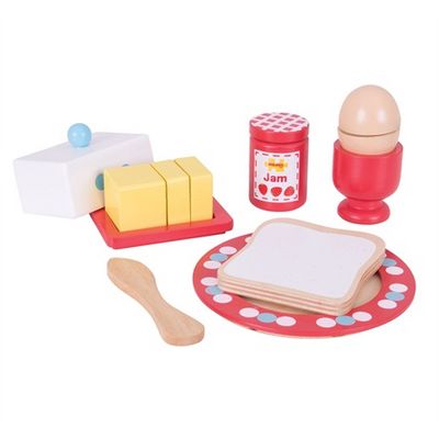 Bigjigs Toys Dřevěný set snídaně