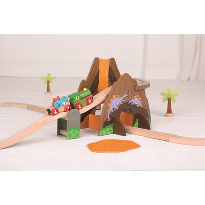 Bigjigs Rail Dřevěná vláčkodráha dinosauři