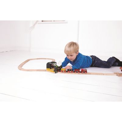 Bigjigs Rail Tunel s výhybkou jeskyně lebka