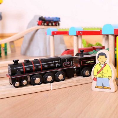 Bigjigs Rail Dřevěná replika lokomotivy Black 5 engine