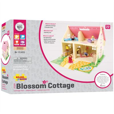 Bigjigs Toys Přenosný dřevěný domeček pro panenky
