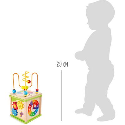 small foot Dřevěná motorická kostka louka