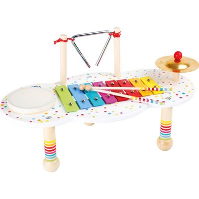 small foot Dřevěný muzikální hudební stoleček s puntíky