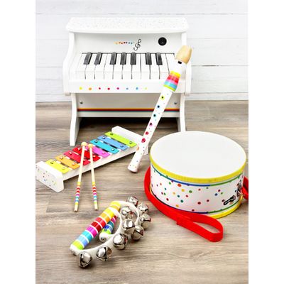 small foot Dřevěný muzikální hudební stoleček s puntíky