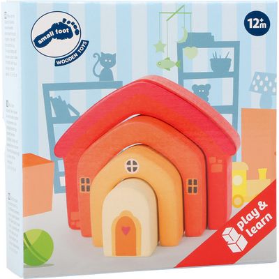 small foot Motorická hračka dřevěný skládací domeček