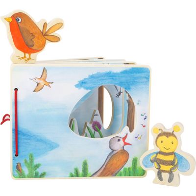 small foot Dřevěná obrázková knížka s včelkou