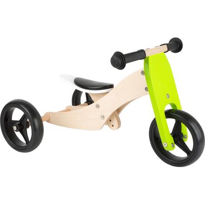 small foot Dřevěná tříkolka Trike 2v1 zelená