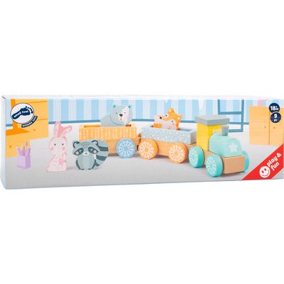 small foot Dřevěný vláček v pastelových barvách