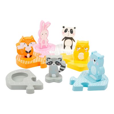 small foot Dřevěné vkládací puzzle zvířátka