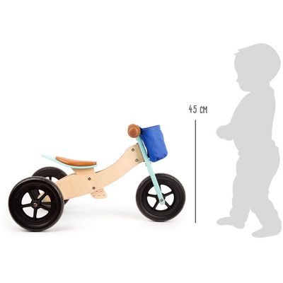 small foot Dřevěné odrážedlo Maxi 2 v 1 tyrkysové
