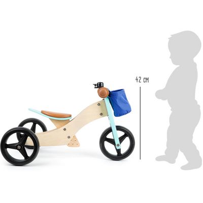 small foot Dřevěné odrážedlo Trike 2v1 tyrkysové