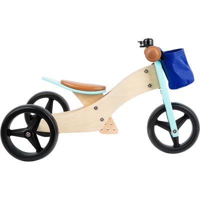 small foot Dřevěné odrážedlo Trike 2v1 tyrkysové