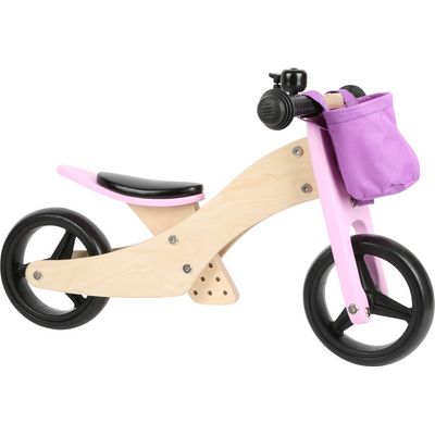 small foot Dřevěné odrážedlo Trike 2v1 růžové
