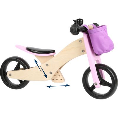 small foot Dřevěné odrážedlo Trike 2v1 růžové