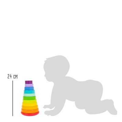 small foot Motorická nasazovací věž Duha